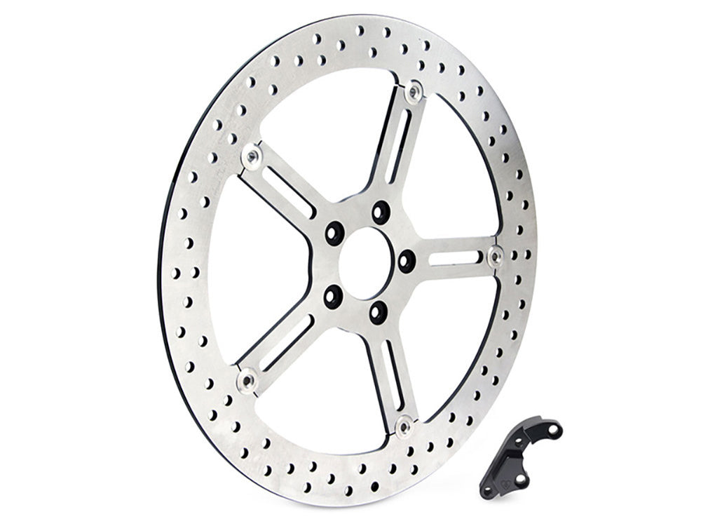 Arlen Ness 15in Left Hand Front Big Brake Disc Rotor Fits Softail 2015-2017 Dyna 2006-2017
