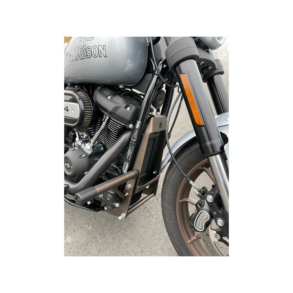 Kodlin Front Engine Guard Crash Bar – Bronze, Softail 2018–2024 with Mid Mounts