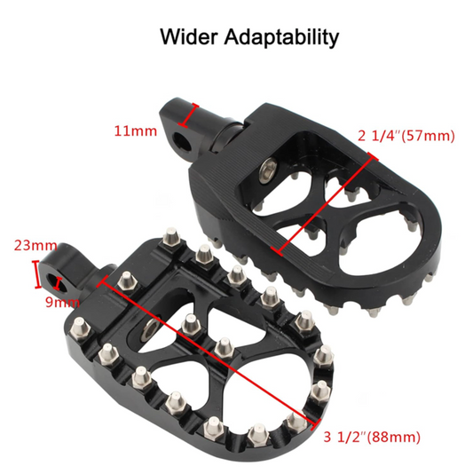MX Foot Pegs with Offset Brackets – HD Male - Black