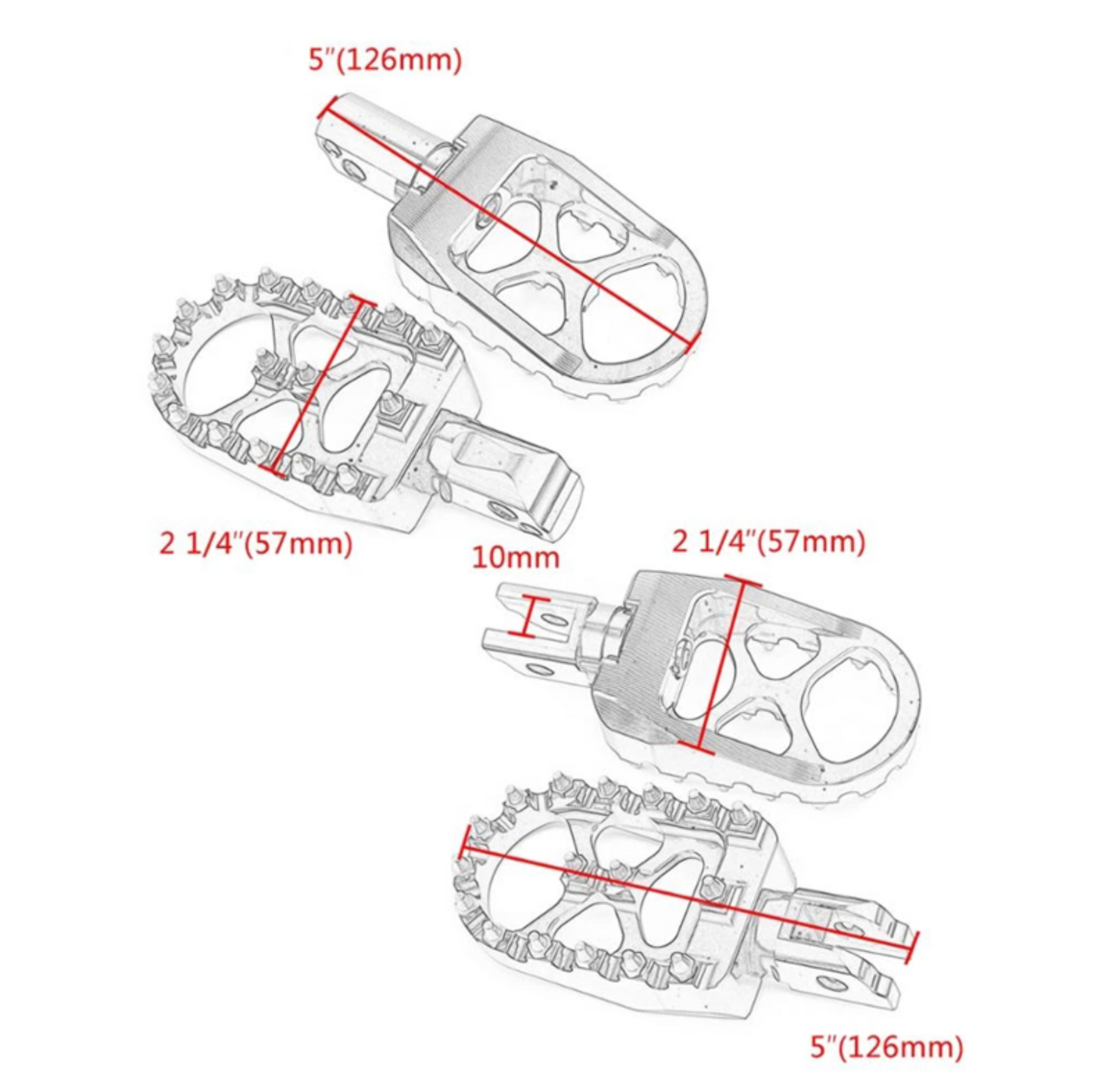 MX Foot Pegs – Black – Harley Softail 2018+