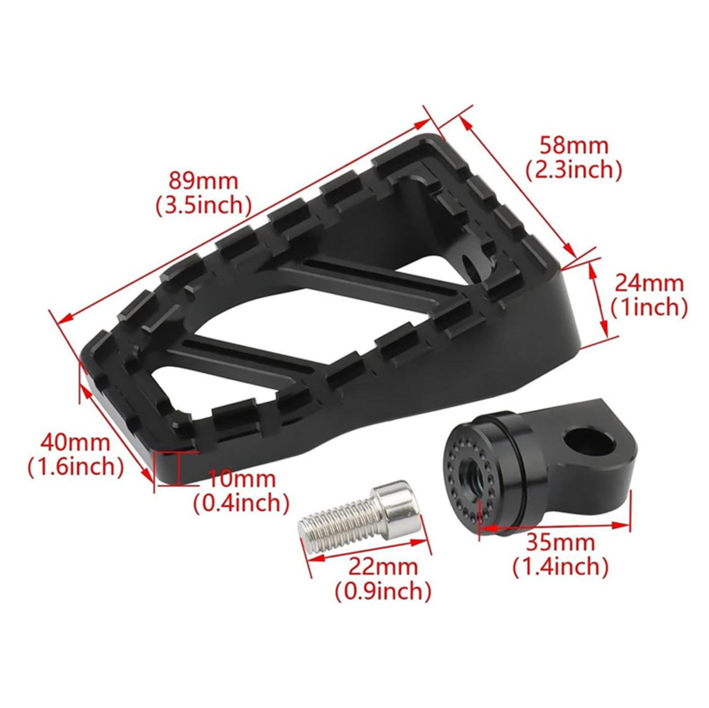 Foot Pegs Military – Black – Harley Dyna & Softail with HD Male mounts