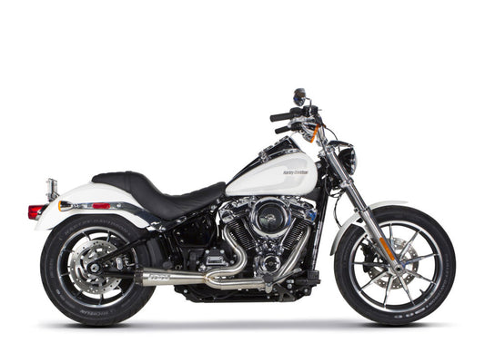 Comp-S 2-into-1 Exhaust - Stainless Steel with Carbon Fiber End Cap. Fits Softail 2018-2024 with Non-240 Rear Tyre. - Two Brothers Racing Exhaust