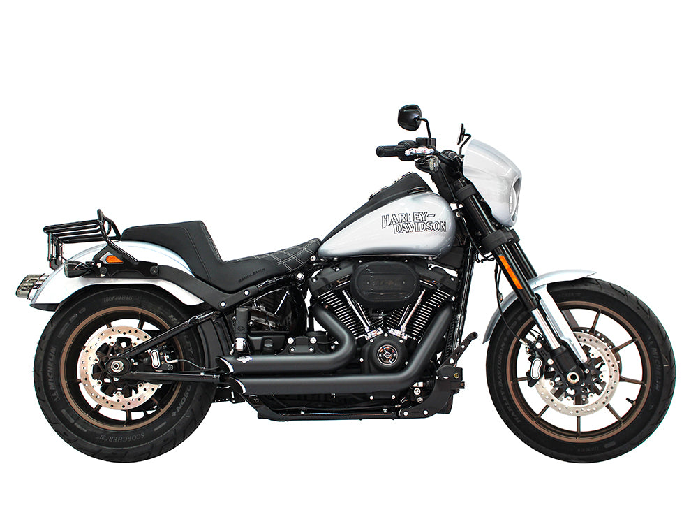 Step-Up LS Dual Seat with Silver Double Diamond Lattice Stitch. Fits Sport Glide / Low Rider 2018up / Low Rider S 2020up / Low Rider ST 2022up
