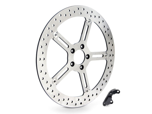 Arlen Ness 15in Left Hand Front Big Brake Disc Rotor Fits Softail 2000-2014 Dyna 2000-2005