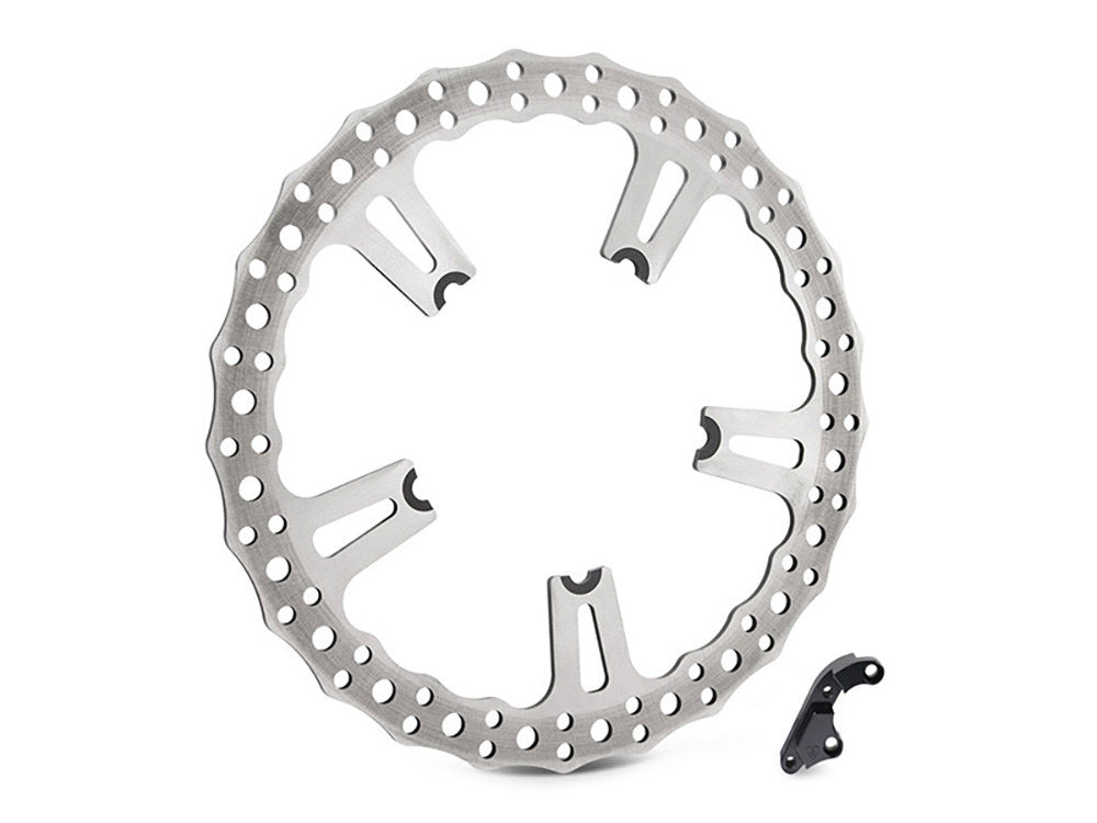 Arlen Ness 15in Left Hand Front Jagged Big Brake Disc Rotor Fits Softail 2000-2014 Dyna 2000-2005