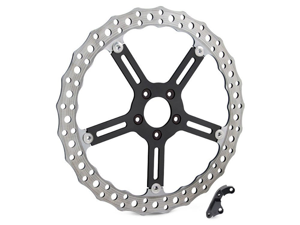 Arlen Ness 15in Left Hand Front Jagged Big Brake Disc Rotor Fits Softail 2015-2017 Dyna 2006-2017