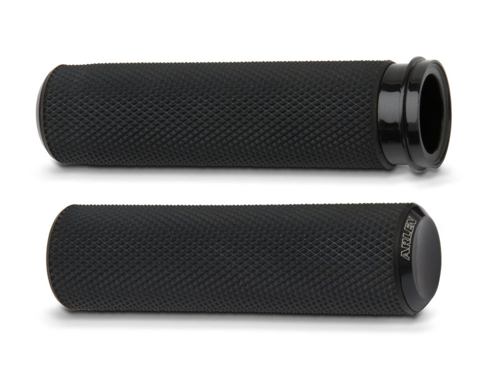 Arlen Ness Knurled Fusion Handgrips – Throttle By Wire