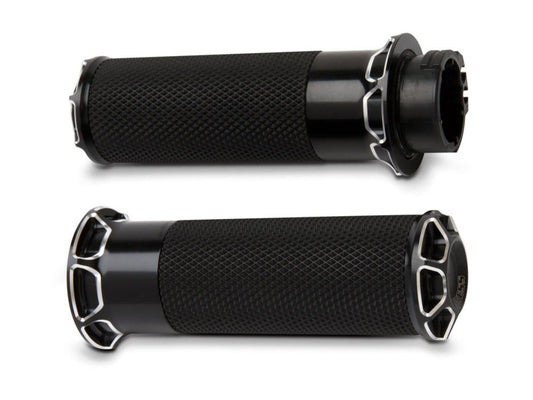 Arlen Ness Bevelled Fusion Handgrips – Black