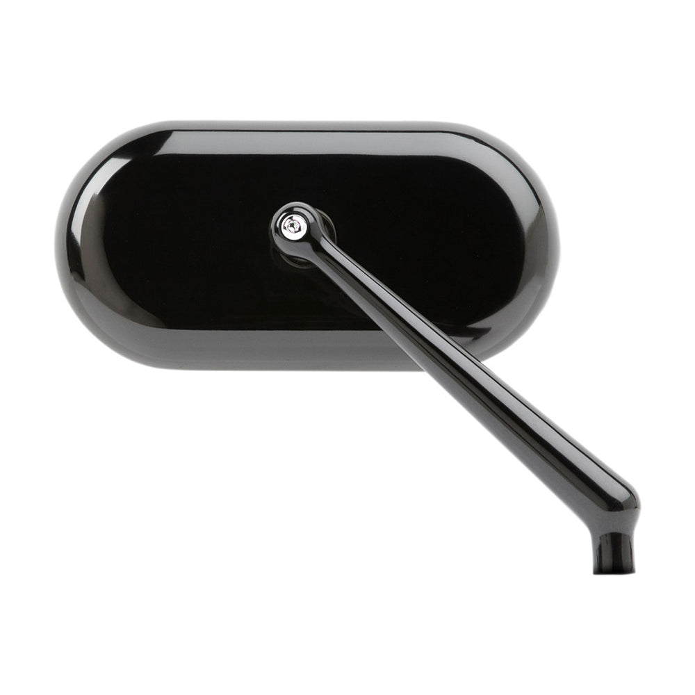 Arlen Ness Forged Oval Mirror – Black, Right