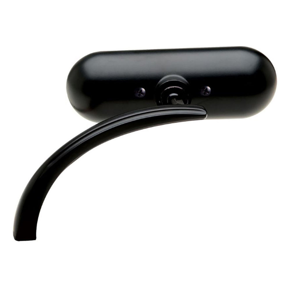 Arlen Ness Mini Oval Mirror – Black, Left