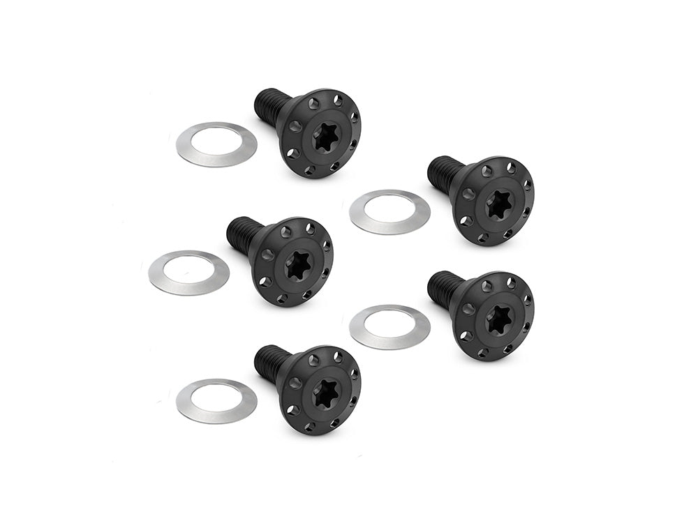 Arlen Ness Titanium Front Disc Rotor Bolts Black Fits Dyna 2006-2017 V-Rod 2002-2017
