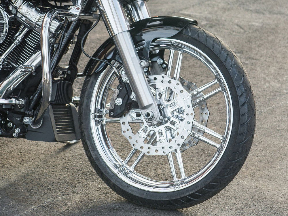 Arlen Ness 11.8in Front 7 Valve Disc Rotor Chrome Fits Dyna 2006-2017 Softail 2015up Sportster 2014-2021 Some Touring 2008up