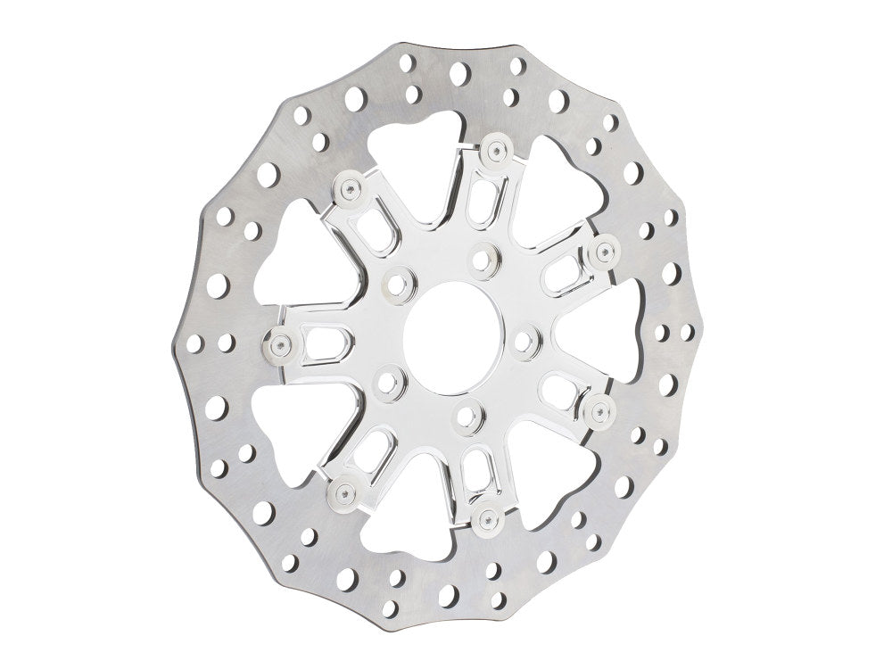 Arlen Ness 11.8in Front 7 Valve Disc Rotor Chrome Fits Dyna 2006-2017 Softail 2015up Sportster 2014-2021 Some Touring 2008up