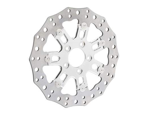 Arlen Ness 11.8in Front 7 Valve Disc Rotor Chrome Fits Dyna 2006-2017 Softail 2015up Sportster 2014-2021 Some Touring 2008up