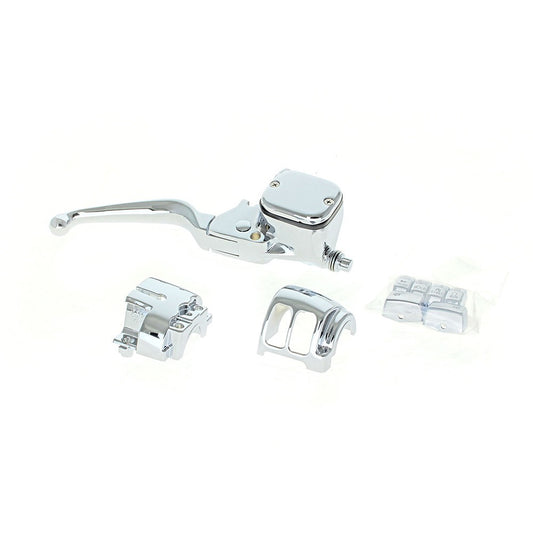 Rollies Handlebar Control Kit with Chrome Switch Caps – Single Disc Softail 2011–2014 & Dyna 2012–2017