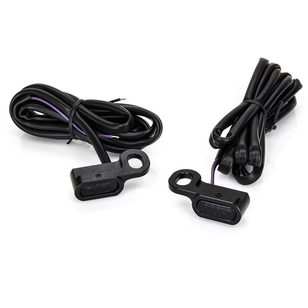 Rollies Speed Shop Under Perch Turn Signals – Black – Softail S 2016–2017, V-Rod 2009–2017 & Touring 2009–2020 Hydraulic Clutch