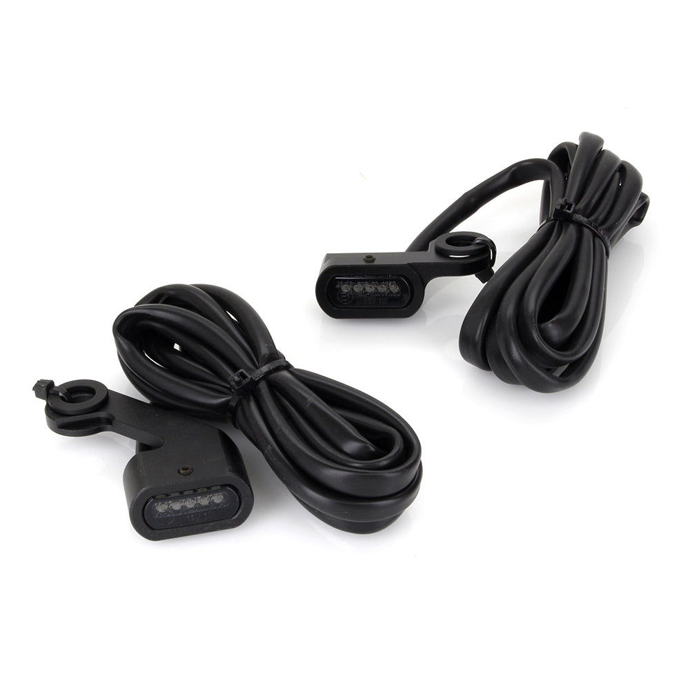 Rollies Speed Shop Under Perch Turn Signals – Black – Softail 2015–2024 & Touring 2009–2023 Cable Clutch