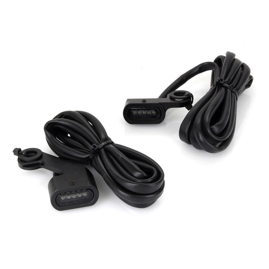 Rollies Speed Shop Under Perch Turn Signals – Black – Softail 2015–2024 & Touring 2009–2023 Cable Clutch
