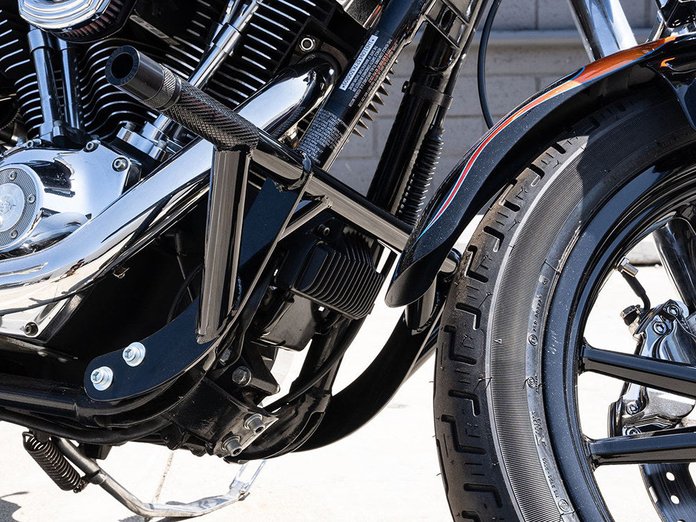 Burly Brand Front Rear Brawler Crash Bar Kit Black Fits Dyna 2006-2017 with Mid Mount Controls
