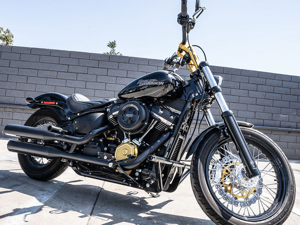 Burly Brand Front & Rear Brawler Crash Bar Kit – Softail 2018–2024 Mid Controls