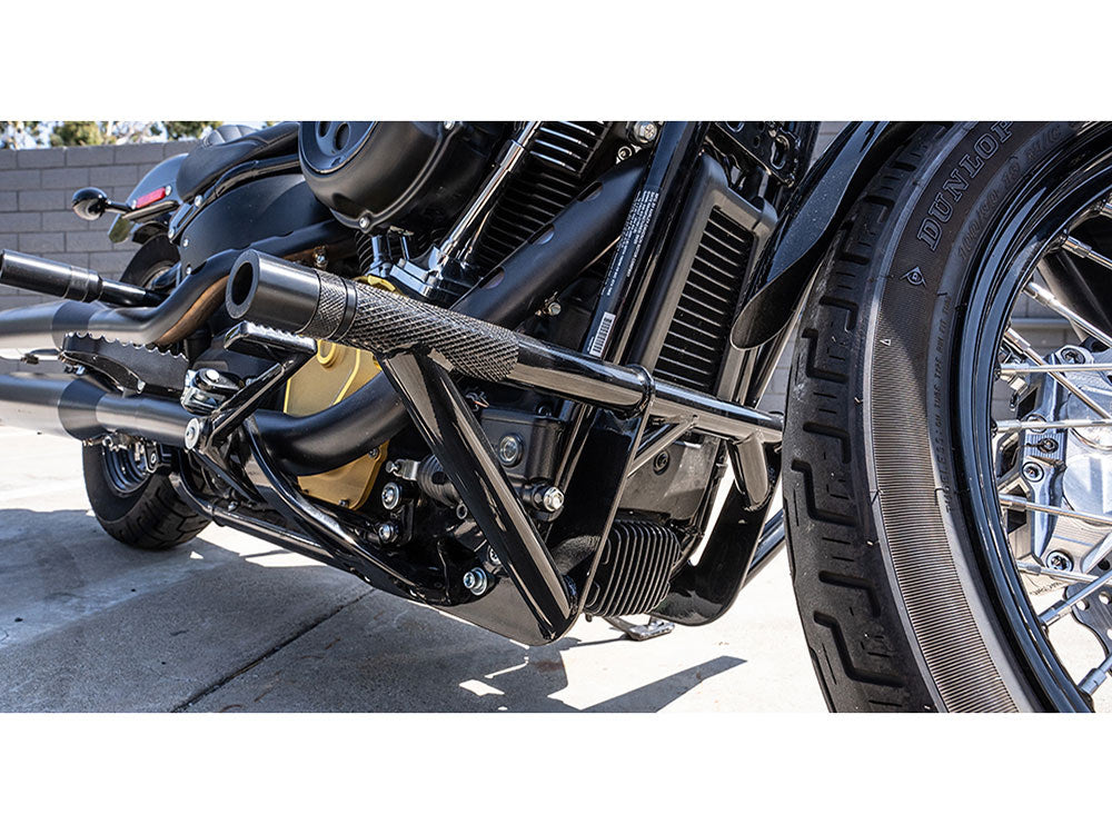 Burly Brand Front Brawler Crash Bar Kit Black Fits Softail 2018up