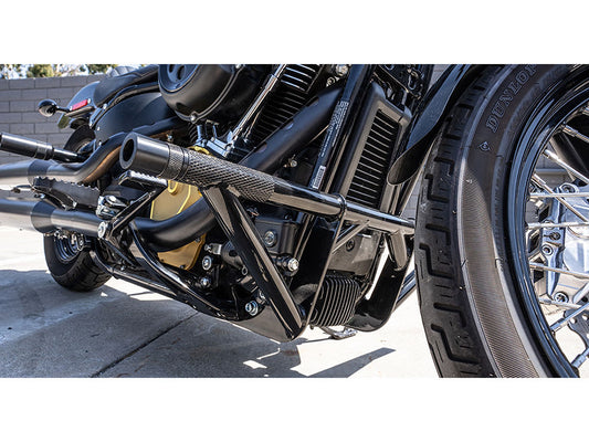 Burly Brand Front Brawler Crash Bar Kit Black Fits Softail 2018up