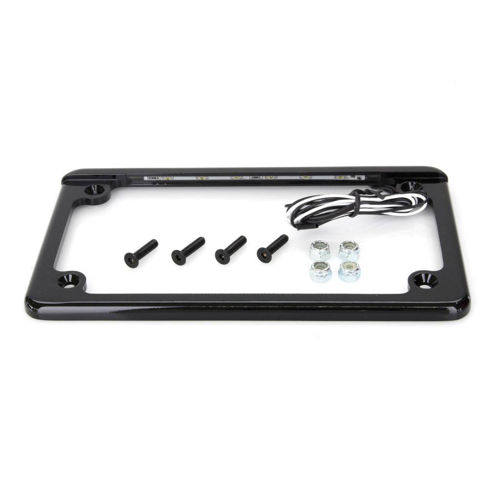 Custom Dynamics Flat Low Profile Number Plate Frame with LED Illumination