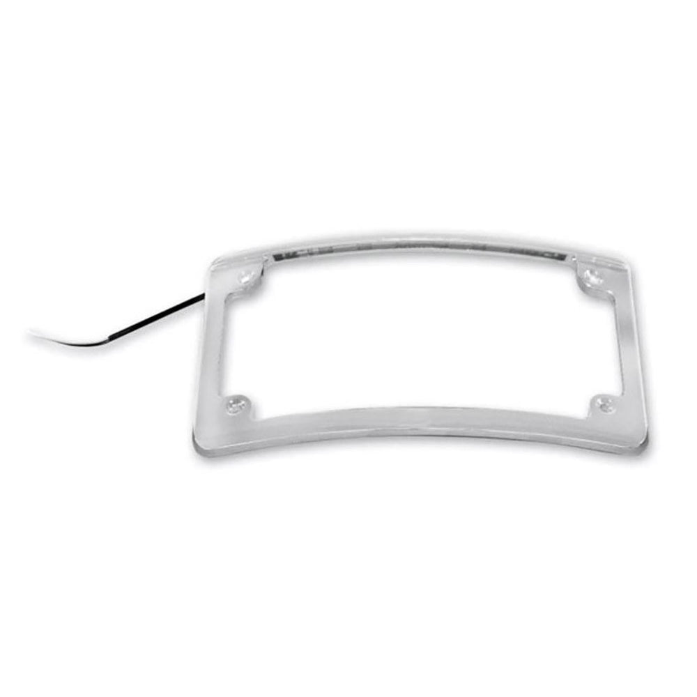 Custom Dynamics Curved Low Profile Number Plate Frame with LED Illumination