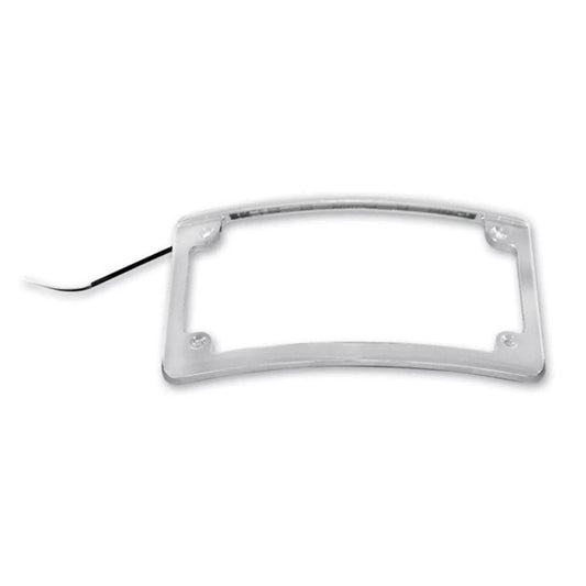 Custom Dynamics Curved Low Profile Number Plate Frame with LED Illumination