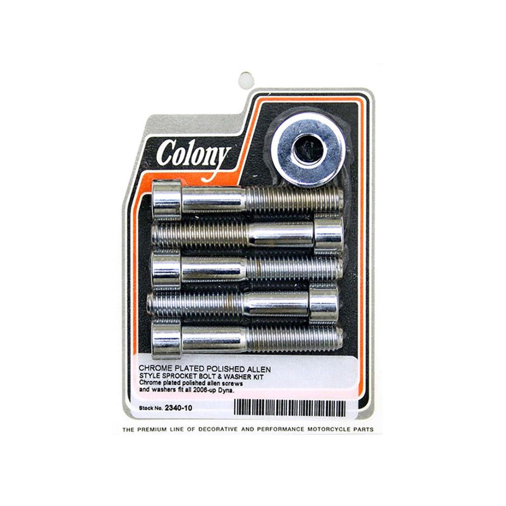 Colony Machine Rear Pulley or Sprocket Bolts – Chrome Allen Head 7/16in.-14