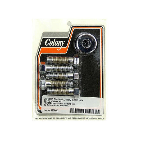 Colony Machine Rear Pulley or Sprocket Bolts – Chrome Hex Head 7/16in.-14