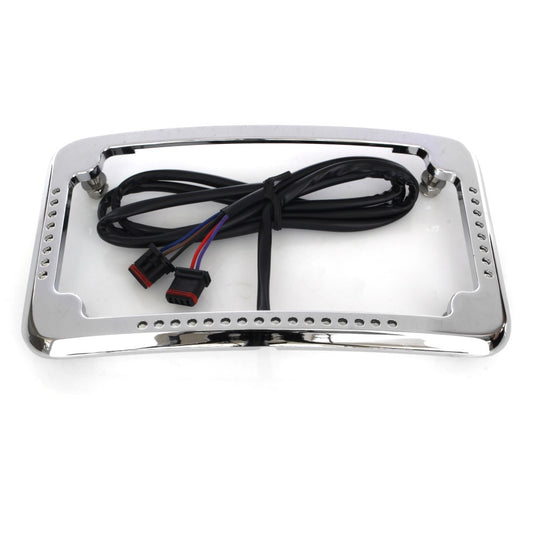 Cycle Visions Curved Slick Signal & Number Plate Frame – Softail 2018–Up