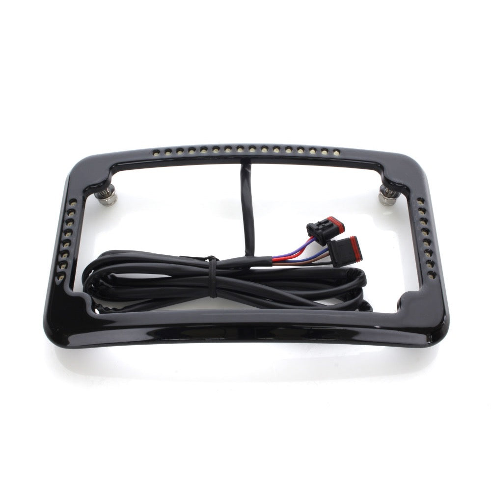 Cycle Visions Curved Slick Signal & Number Plate Frame – Softail 2018–Up
