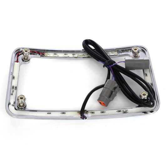 Cycle Visions Curved Slick Signal & Number Plate Frame – Softail 2011–2017