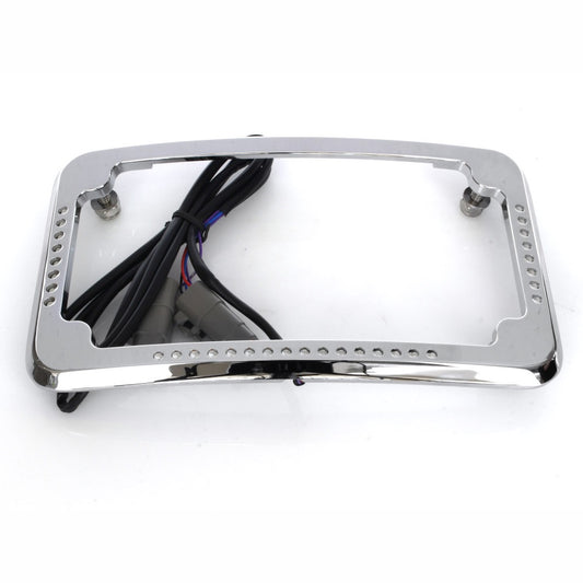 Cycle Visions Curved Slick Signal & Number Plate Frame – Softail 2011–2017