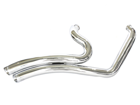 Sharp Curve Radius Exhaust - Chrome with Chrome End Caps. Fits Softail 2018up - Freedom Performance Exhaust