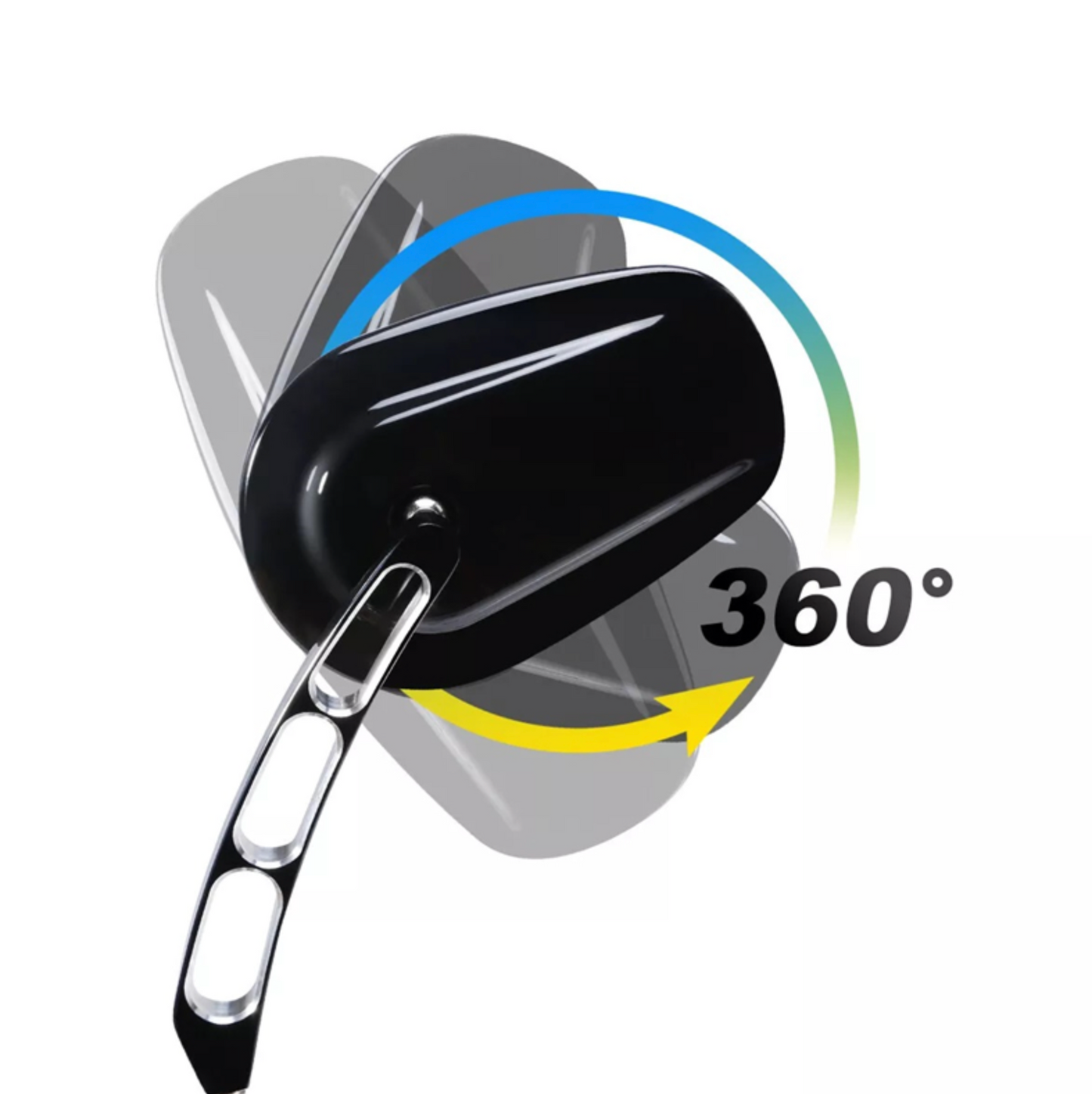 Contrast Cut Mirrors – Gloss Black – Harley 1982+