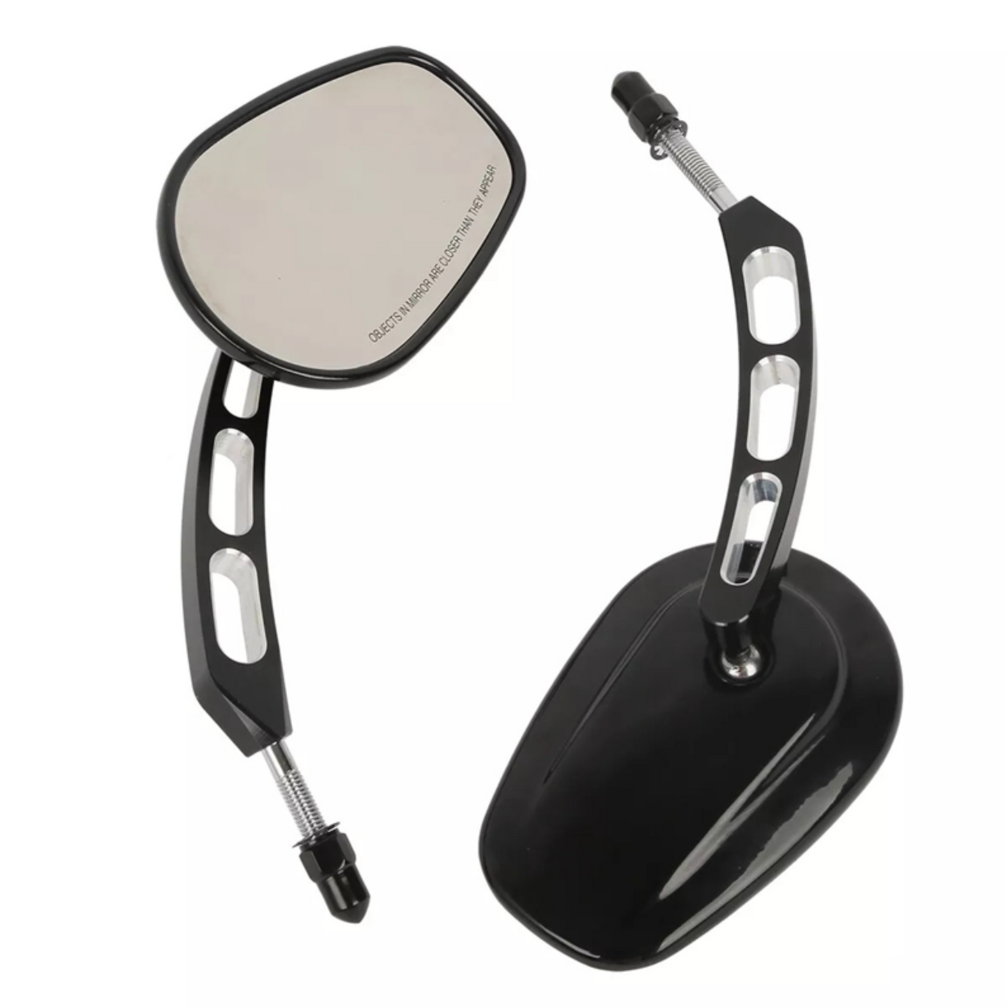 Contrast Cut Mirrors – Gloss Black – Harley 1982+