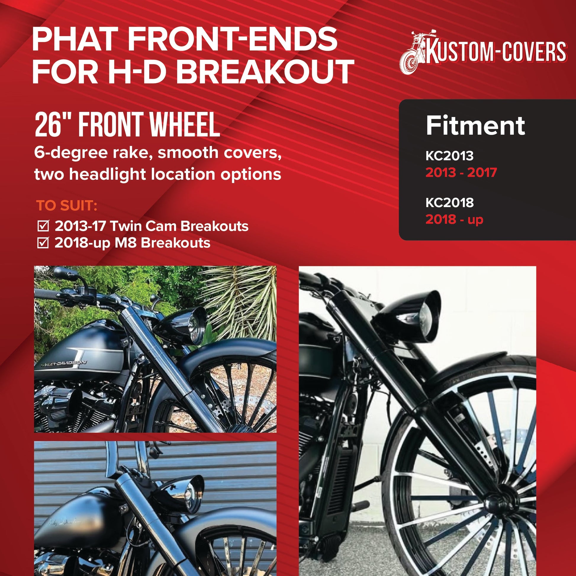 Big Daddy Customs Phat Front End 6 Degree Rake – Breakout 2025-Up