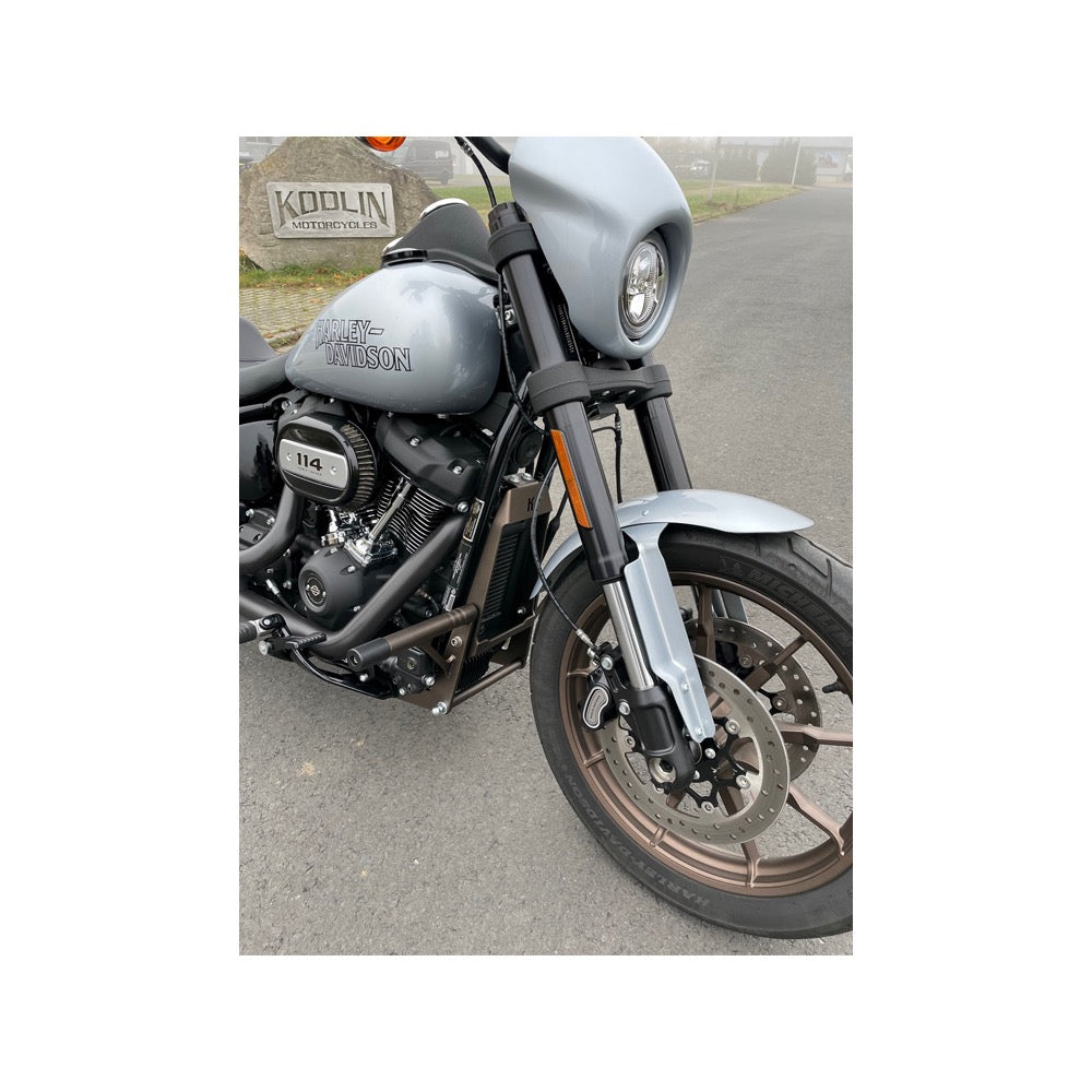 Kodlin Front Engine Guard Crash Bar – Bronze, Softail 2018–2024 with Mid Mounts