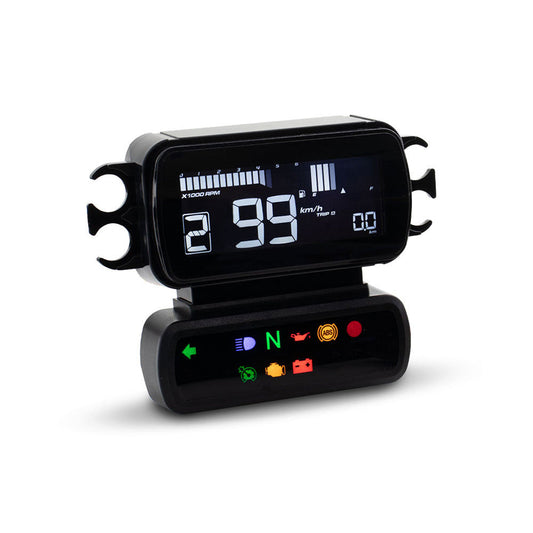 Koso D2 Speedometer/Tachometer – Black – Softail 2004–2010, Dyna 2004–2011, Sportster 2004–2013 & Road King 2004–2013