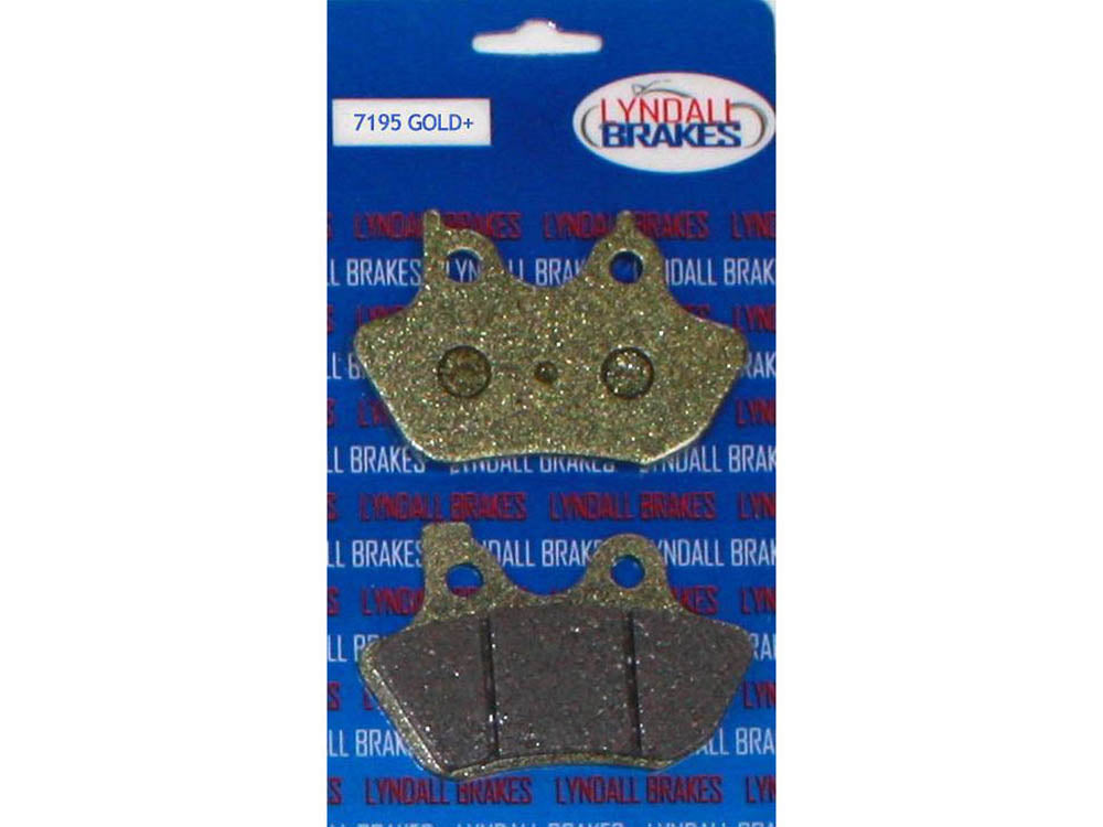 Lyndall Brakes Gold Plus Brake Pads Fits Front Rear on Sportster 2000-2003 Big Twin 2000-2007 V-Rod 2002-2005