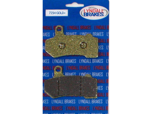 Lyndall Brakes Gold Plus Brake Pads Fits Front on Dyna 2008-2017 Softail 2008-2014