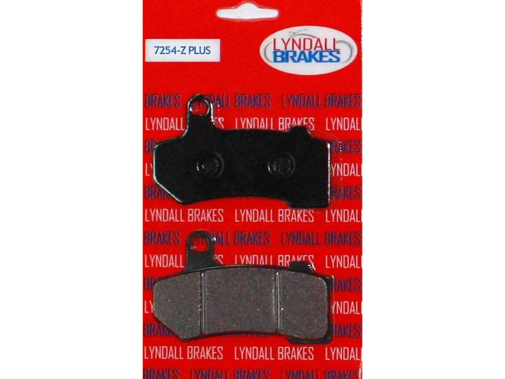 Lyndall Brakes Z-Plus Brake Pads Fits Front on Dyna 2008-2017 Softail 2008-2014