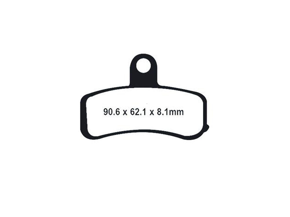 Lyndall Brakes Z-Plus Brake Pads Fits Rear on Dyna Softail 2008-2017