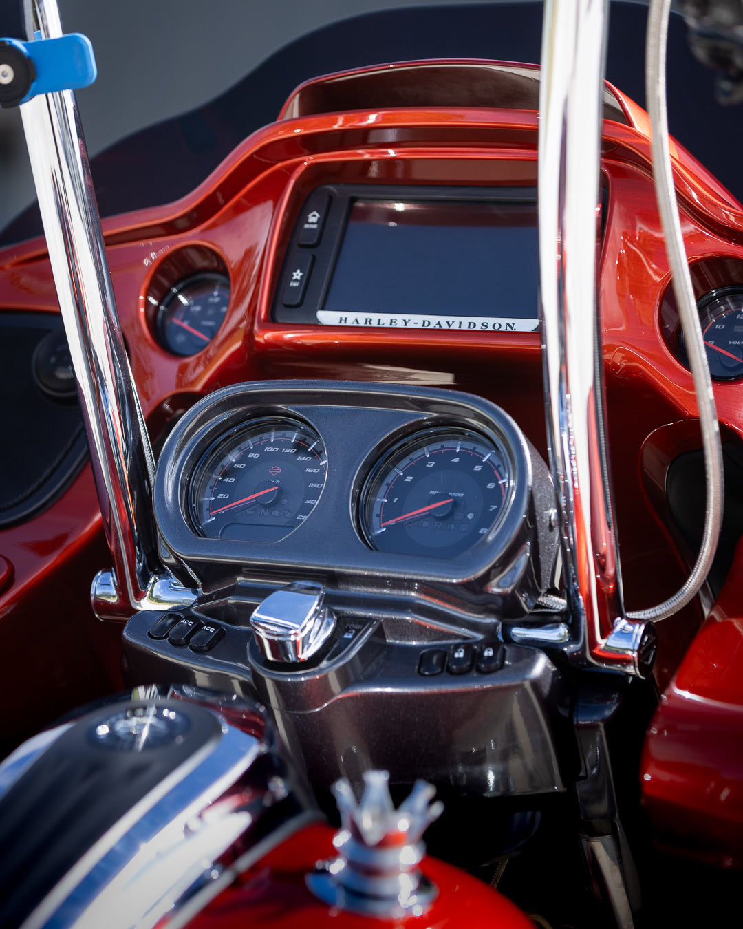 Orange CVO Bagger