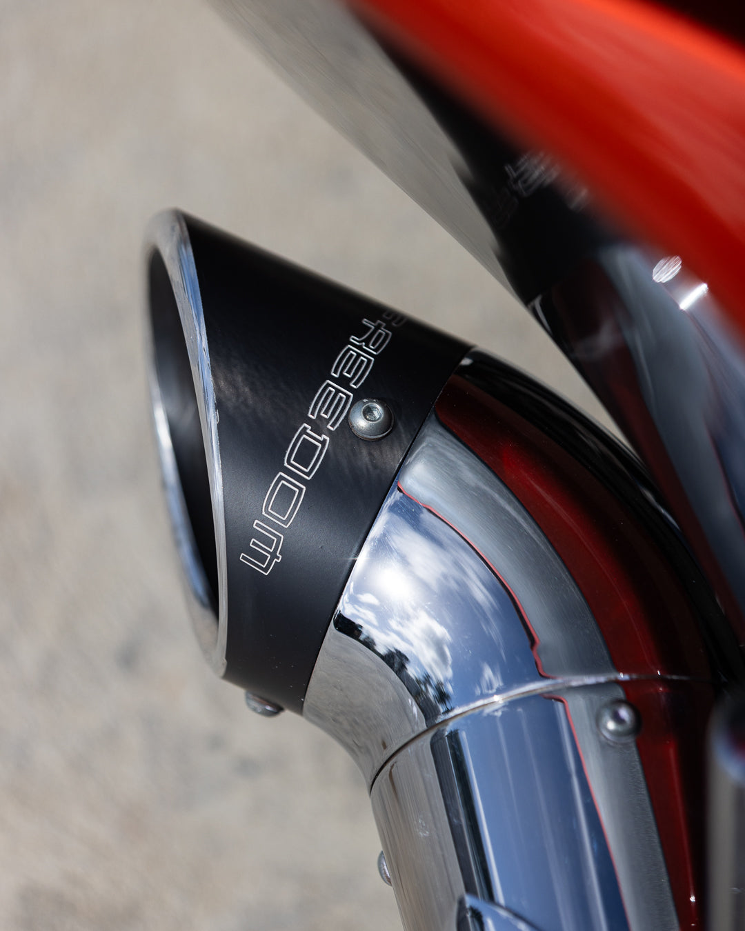 Orange CVO Bagger