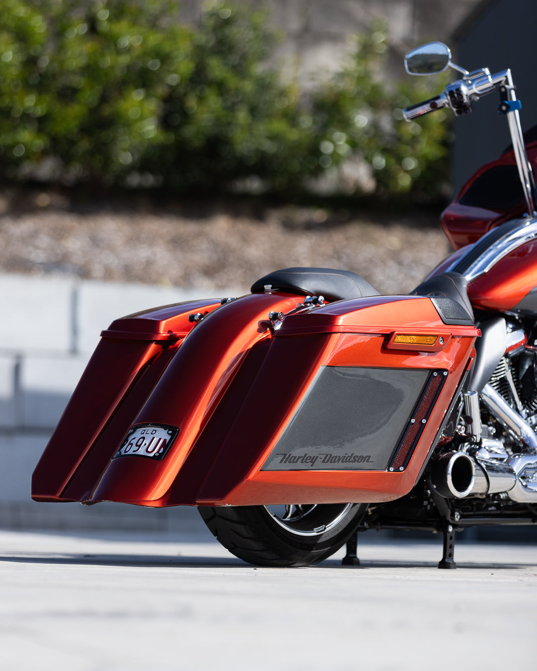 Orange CVO Bagger