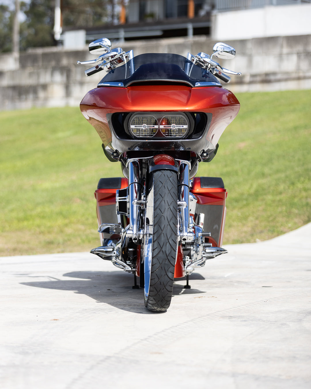 Orange CVO Bagger