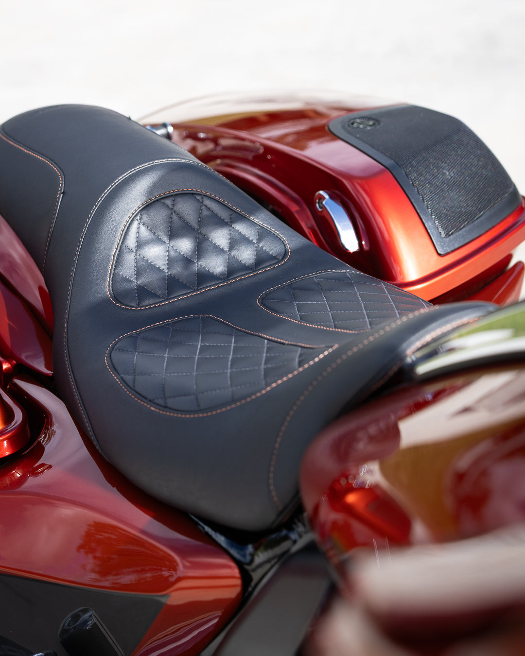 Orange CVO Bagger